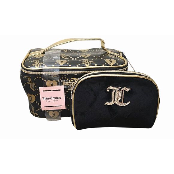 Juicy Couture Logo Heart Cosmetic Case Set - Picture 3 of 6